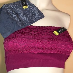 NWT, 2 Coobie Lace Bandeaus, OS